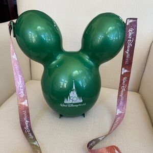 Limited Edition: Walt Disney World Green Mickey Ear Figurine Popcorn Bucket